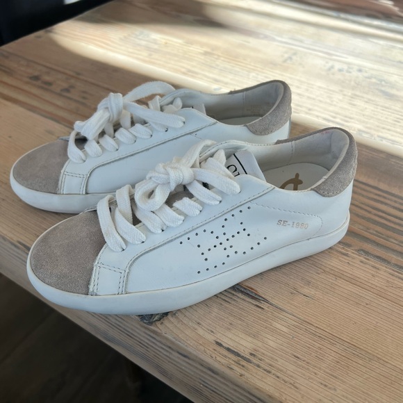 Sam Edelman Girls Aubrie Mini Sneakers, White, Little Kids 12 M Youth - Picture 2 of 13